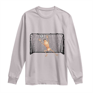 Funny Marcus The Worm Soccer Goalkeeper Gift Long Sleeve Shirt TS12 Ice Gray Print Your Wear