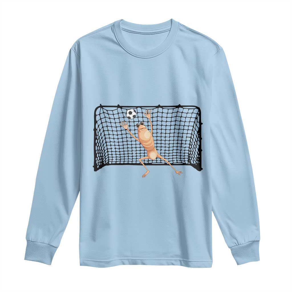 Funny Marcus The Worm Soccer Goalkeeper Gift Long Sleeve Shirt TS12 Light Blue Print Your Wear