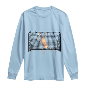 Funny Marcus The Worm Soccer Goalkeeper Gift Long Sleeve Shirt TS12 Light Blue Print Your Wear