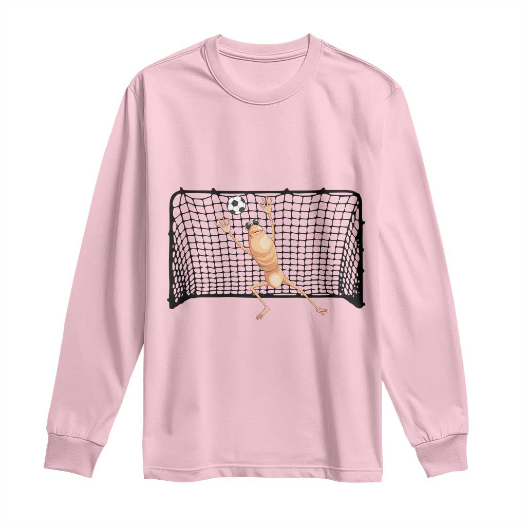 Funny Marcus The Worm Soccer Goalkeeper Gift Long Sleeve Shirt TS12 Light Pink Print Your Wear