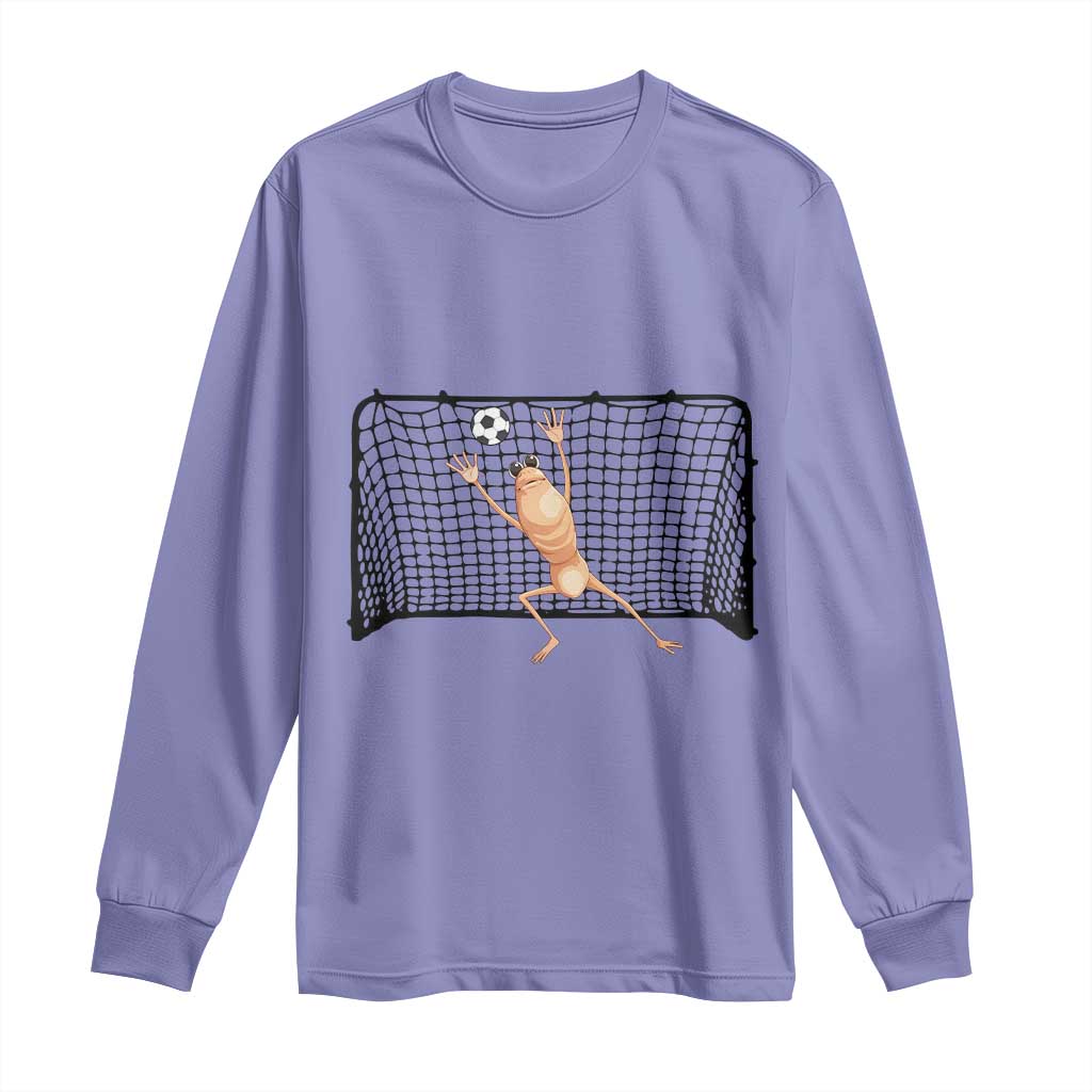 Funny Marcus The Worm Soccer Goalkeeper Gift Long Sleeve Shirt TS12 Violet Print Your Wear