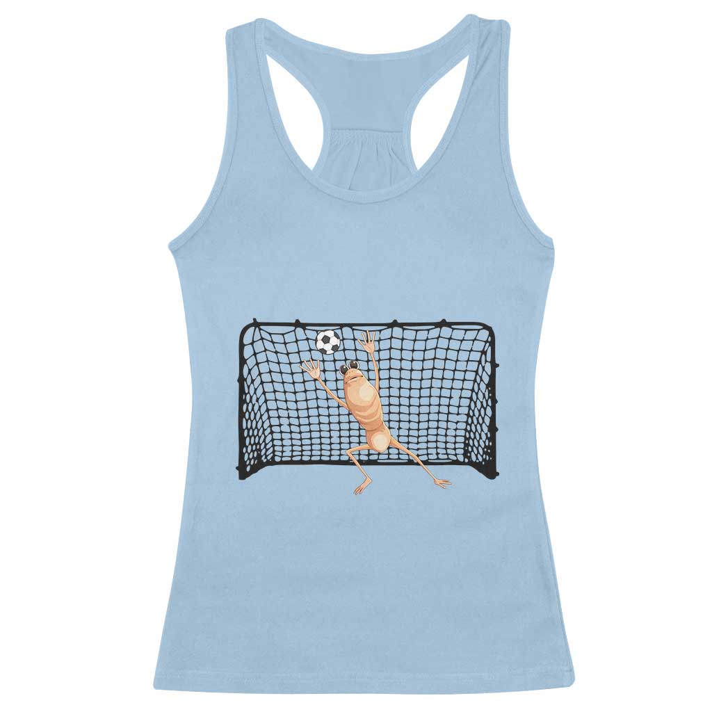 Funny Marcus The Worm Soccer Goalkeeper Gift Racerback Tank Top TS12 Light Blue Print Your Wear