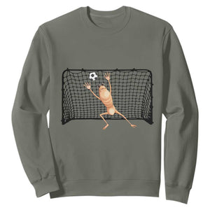 Funny Marcus The Worm Soccer Goalkeeper Gift Sweatshirt TS12 Military Green Print Your Wear