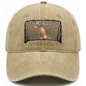 Funny Marcus The Worm Soccer Goalkeeper Gift Washed Cotton Baseball Cap TS12 Print Your Wear
