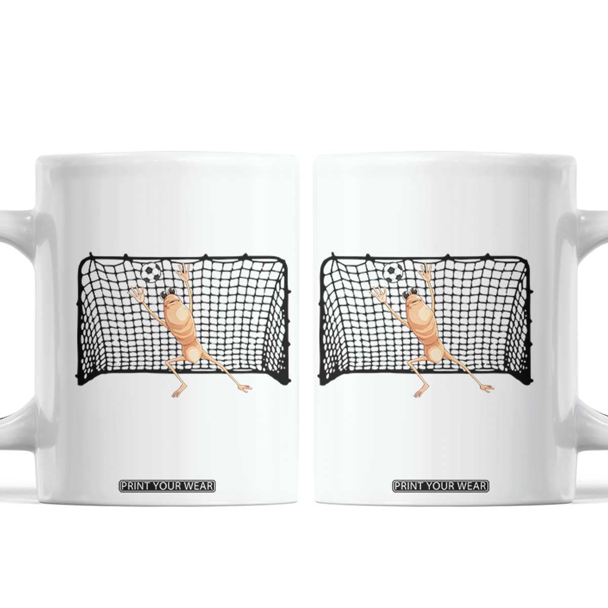Funny Marcus The Worm Soccer Goalkeeper Gift Coffee Mug TS12 White Print Your Wear