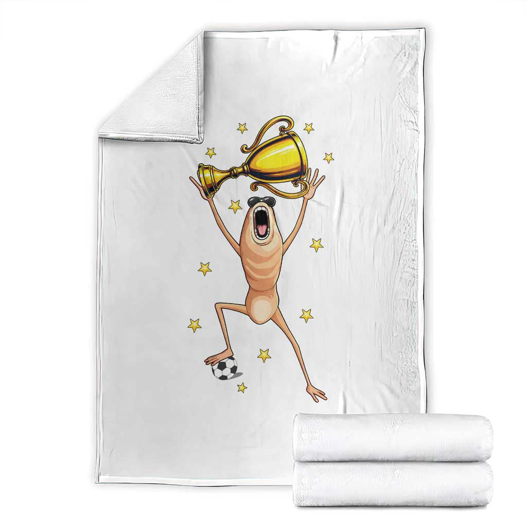 Funny Marcus The Worm Soccer Champion Throw Blanket Soccer Lover TS12 Black Print Your Wear