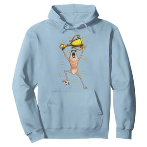 Funny Marcus The Worm Soccer Champion Hoodie Soccer Lover TS12 Light Blue Print Your Wear