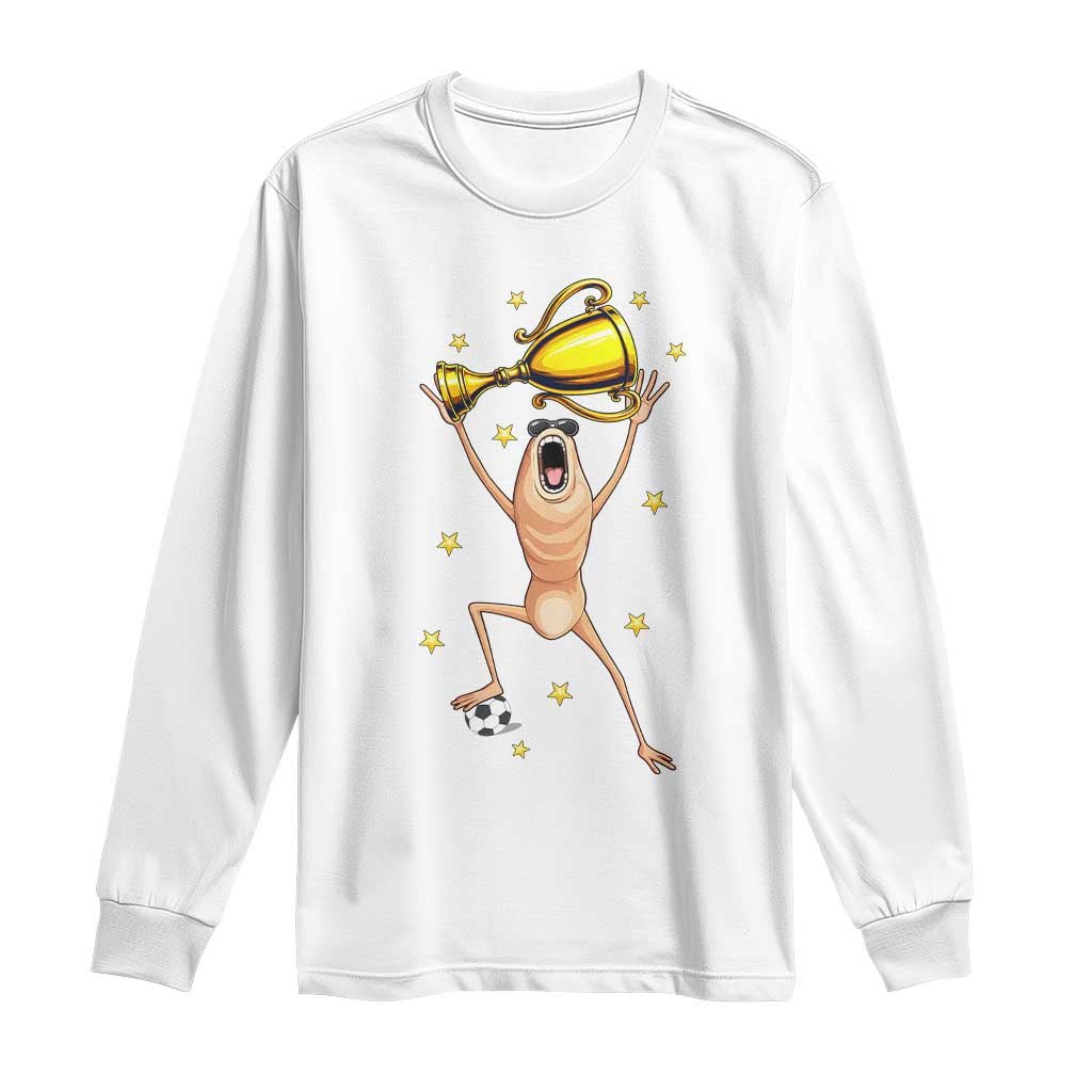 Funny Marcus The Worm Soccer Champion Long Sleeve Shirt Soccer Lover TS12 White Print Your Wear