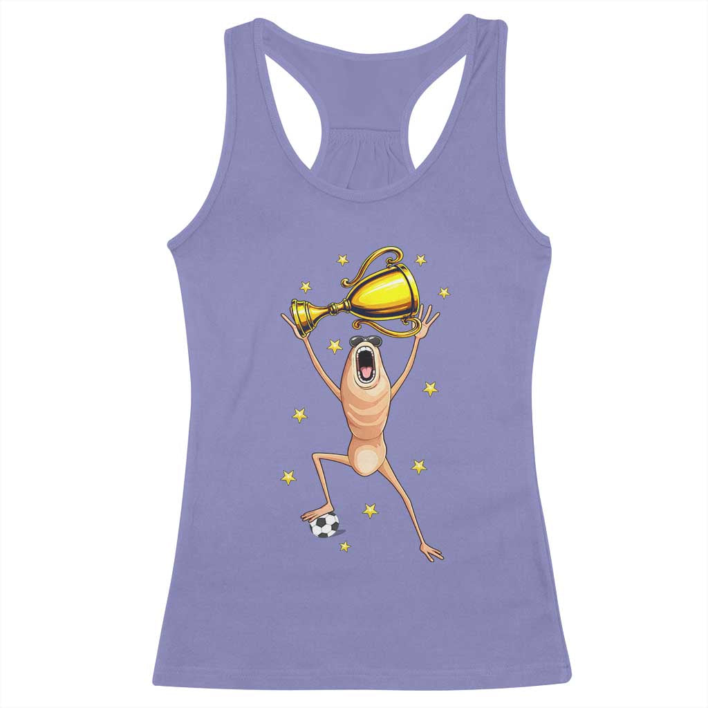 Funny Marcus The Worm Soccer Champion Racerback Tank Top Soccer Lover TS12 Violet Print Your Wear