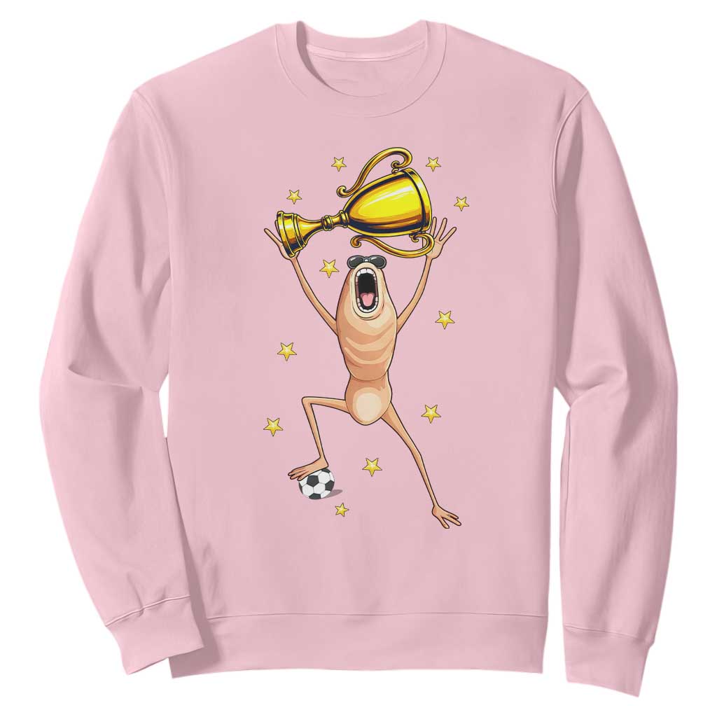 Funny Marcus The Worm Soccer Champion Sweatshirt Soccer Lover TS12 Light Pink Print Your Wear