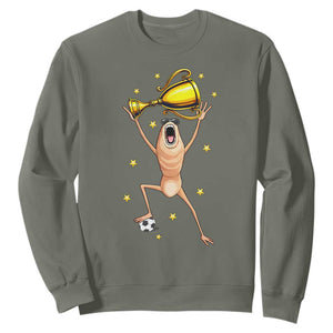 Funny Marcus The Worm Soccer Champion Sweatshirt Soccer Lover TS12 Military Green Print Your Wear