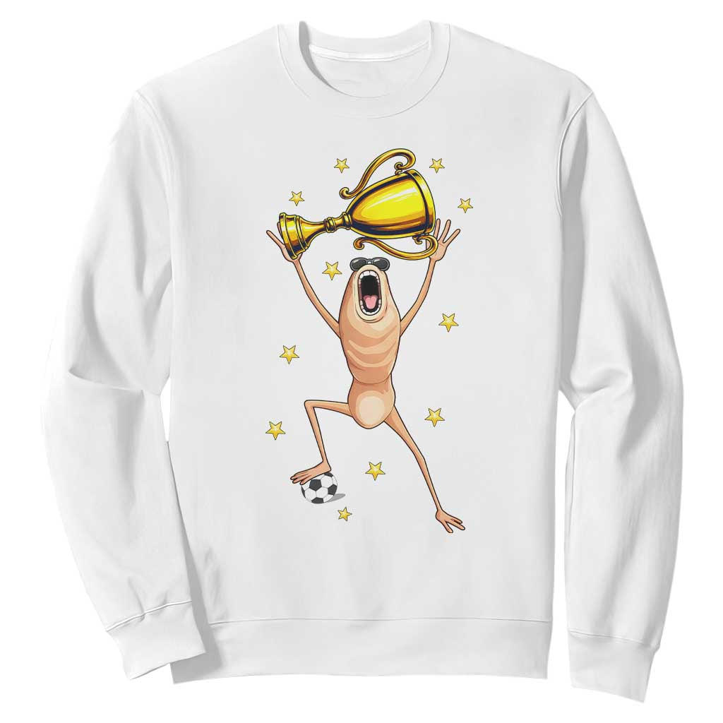 Funny Marcus The Worm Soccer Champion Sweatshirt Soccer Lover TS12 White Print Your Wear