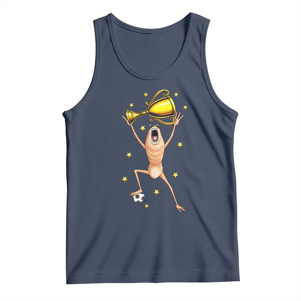 Funny Marcus The Worm Soccer Champion Tank Top Soccer Lover TS12 Navy Print Your Wear