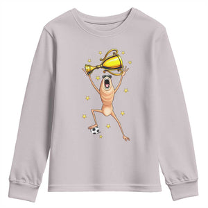 Funny Marcus The Worm Soccer Champion Youth Sweatshirt Soccer Lover TS12 Ice Gray Print Your Wear