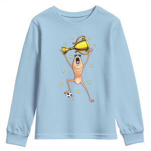 Funny Marcus The Worm Soccer Champion Youth Sweatshirt Soccer Lover TS12 Light Blue Print Your Wear