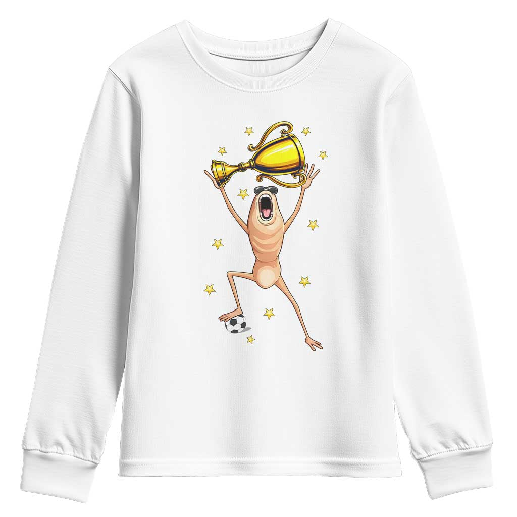 Funny Marcus The Worm Soccer Champion Youth Sweatshirt Soccer Lover TS12 White Print Your Wear