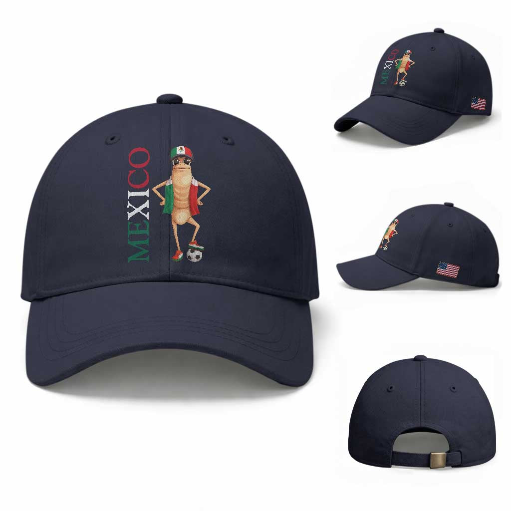 Mexico Soccer Fan Marcus The Worm Baseball Cap Country Football Gift TS12 Baseball Cap Universal Fit Navy Print Your Wear