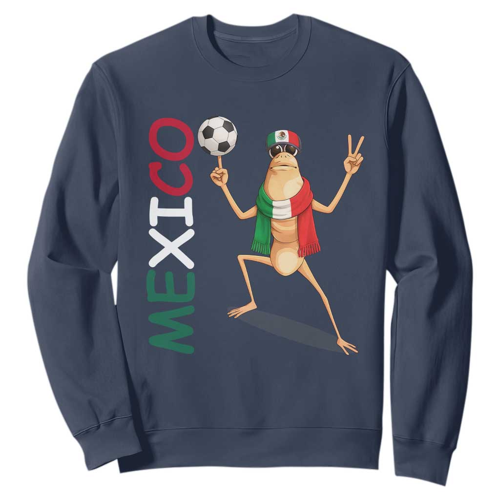 Viva Mexico Marcus The Worm Soccer Sweatshirt Mexican Pride Football Fan TS12 Navy Print Your Wear
