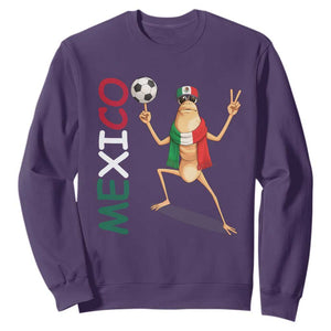 Viva Mexico Marcus The Worm Soccer Sweatshirt Mexican Pride Football Fan TS12 Purple Print Your Wear