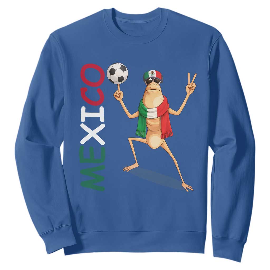 Viva Mexico Marcus The Worm Soccer Sweatshirt Mexican Pride Football Fan TS12 Royal Blue Print Your Wear