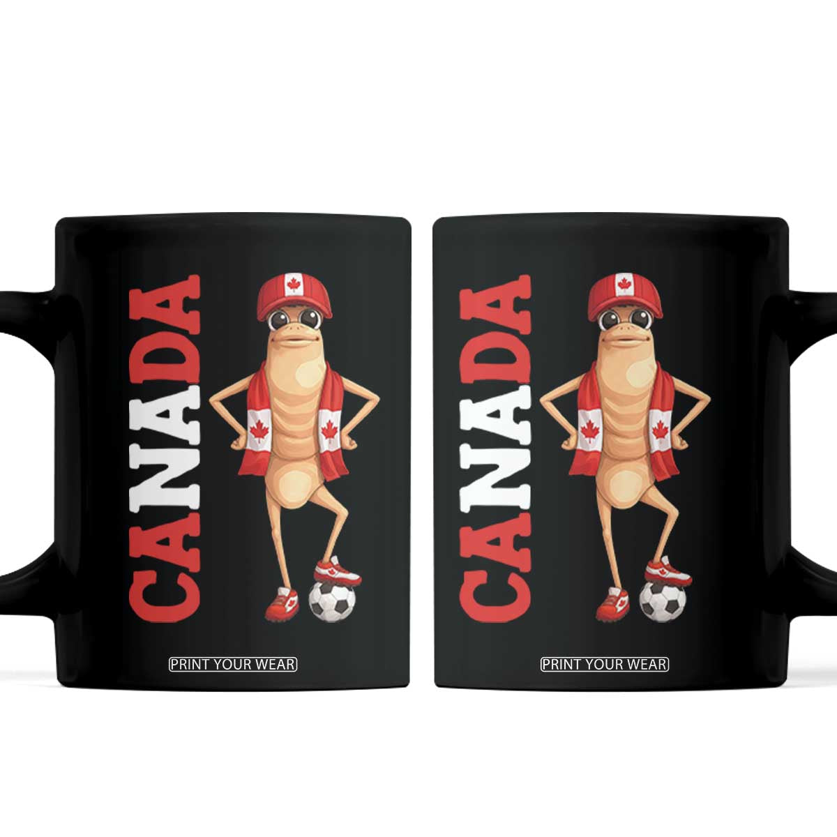 Canada Soccer Fan Marcus The Worm Coffee Mug Country Football Gift TS12 Black Print Your Wear