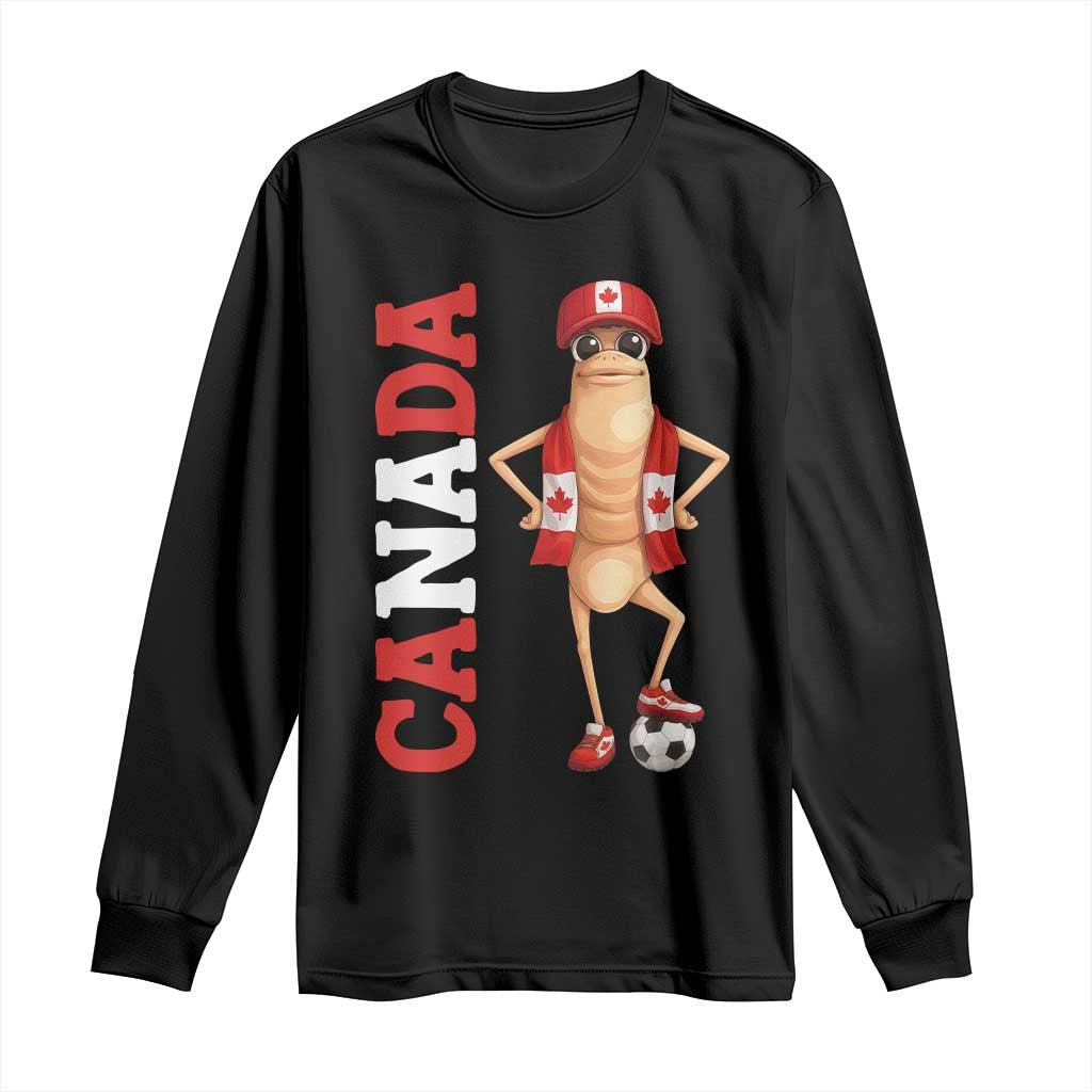 Canada Soccer Fan Marcus The Worm Long Sleeve Shirt Country Football Gift TS12 Black Print Your Wear