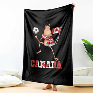 Funny Marcus The Worm Throw Blanket Canadian Pride Soccer Gift TS12 Print Your Wear