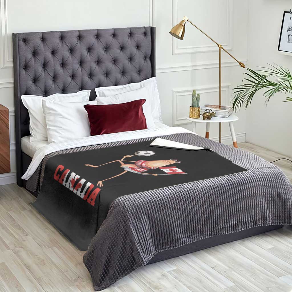 Funny Marcus The Worm Throw Blanket Canadian Pride Soccer Gift TS12 Print Your Wear