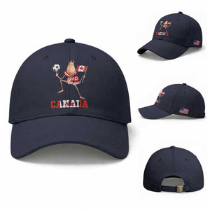 Funny Marcus The Worm Baseball Cap Canadian Pride Soccer Gift TS12 Baseball Cap Universal Fit Navy Print Your Wear