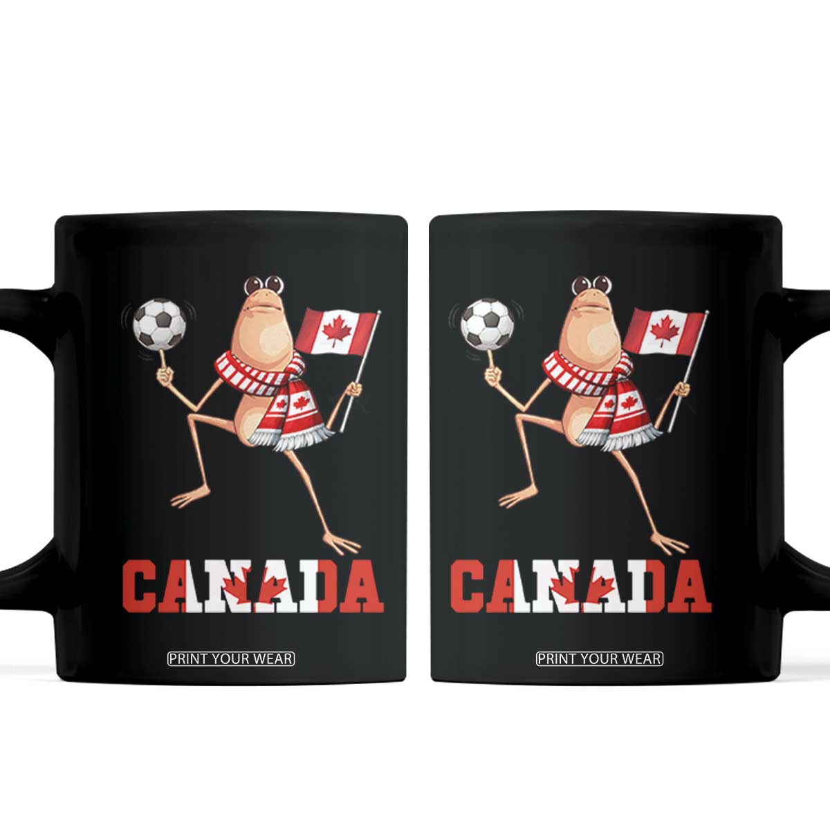Funny Marcus The Worm Coffee Mug Canadian Pride Soccer Gift TS12 Black Print Your Wear