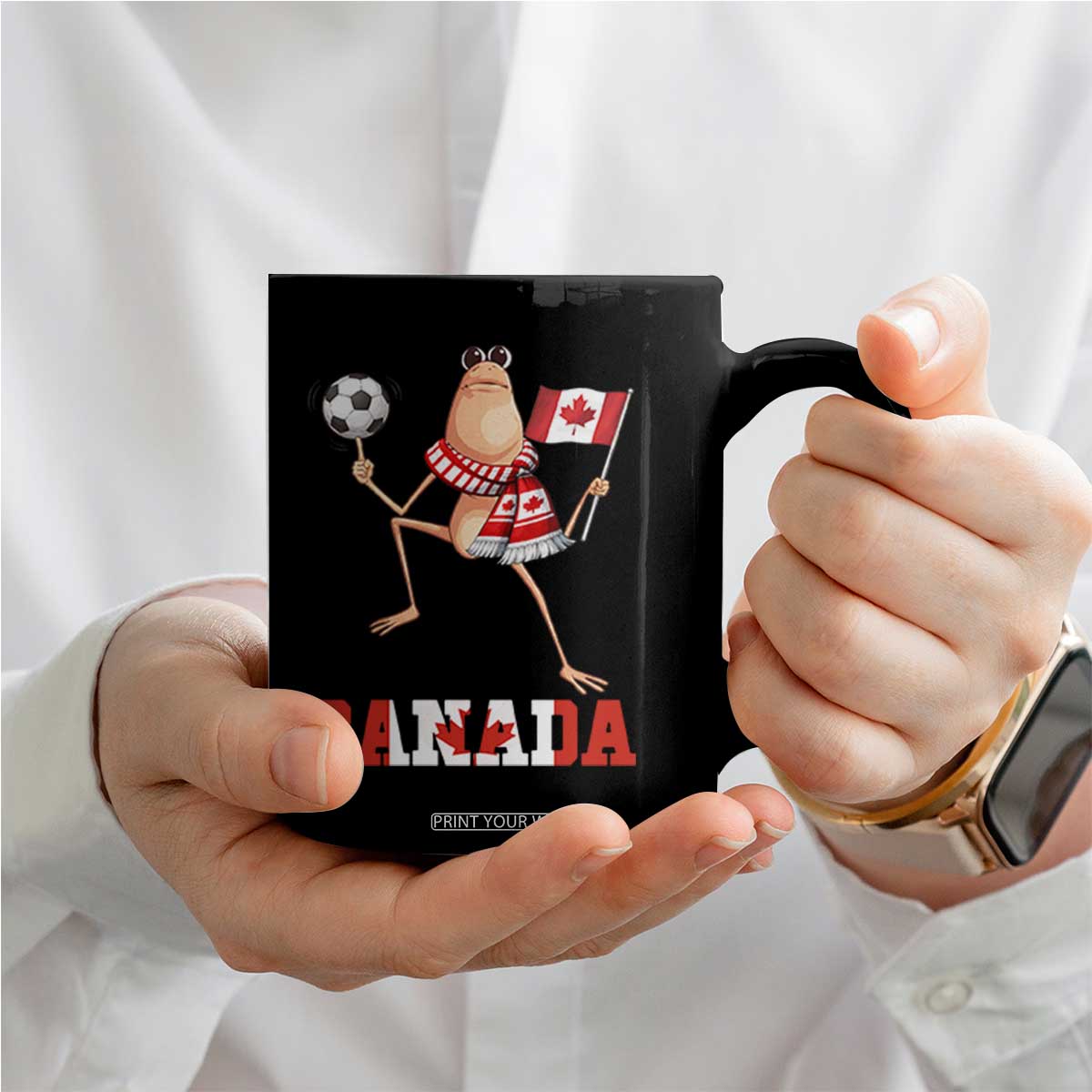 Funny Marcus The Worm Coffee Mug Canadian Pride Soccer Gift TS12 Print Your Wear