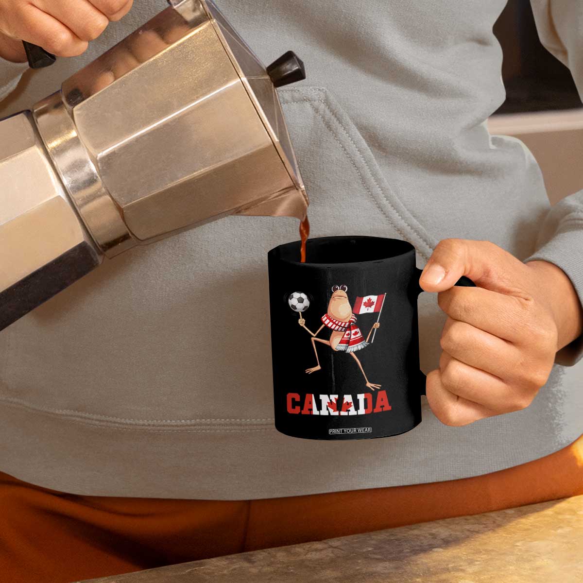 Funny Marcus The Worm Coffee Mug Canadian Pride Soccer Gift TS12 Print Your Wear