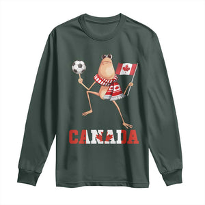 Funny Marcus The Worm Long Sleeve Shirt Canadian Pride Soccer Gift TS12 Dark Forest Green Print Your Wear