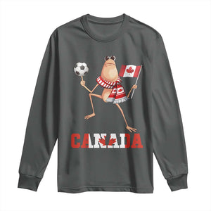 Funny Marcus The Worm Long Sleeve Shirt Canadian Pride Soccer Gift TS12 Dark Heather Print Your Wear