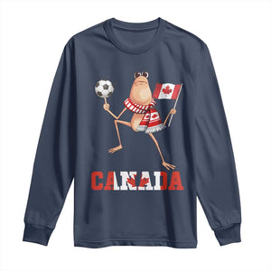 Funny Marcus The Worm Long Sleeve Shirt Canadian Pride Soccer Gift TS12 Navy Print Your Wear
