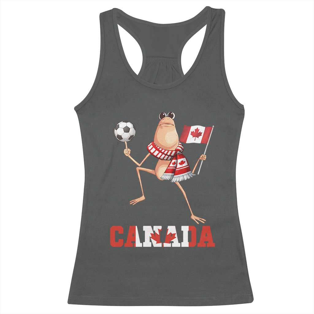 Funny Marcus The Worm Racerback Tank Top Canadian Pride Soccer Gift TS12 Dark Heather Print Your Wear