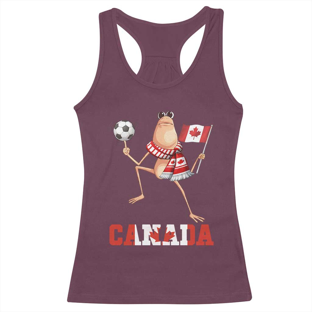 Funny Marcus The Worm Racerback Tank Top Canadian Pride Soccer Gift TS12 Maroon Print Your Wear