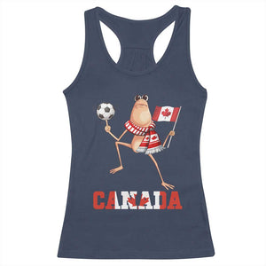 Funny Marcus The Worm Racerback Tank Top Canadian Pride Soccer Gift TS12 Navy Print Your Wear