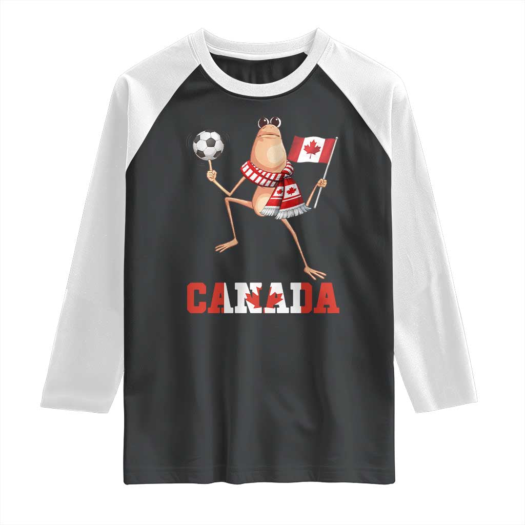 Funny Marcus The Worm Raglan Shirt Canadian Pride Soccer Gift TS12 Black White Print Your Wear