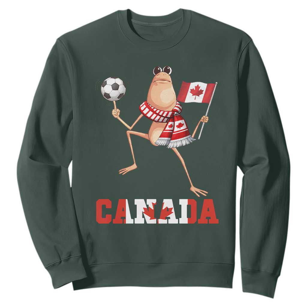 Funny Marcus The Worm Sweatshirt Canadian Pride Soccer Gift TS12 Dark Forest Green Print Your Wear