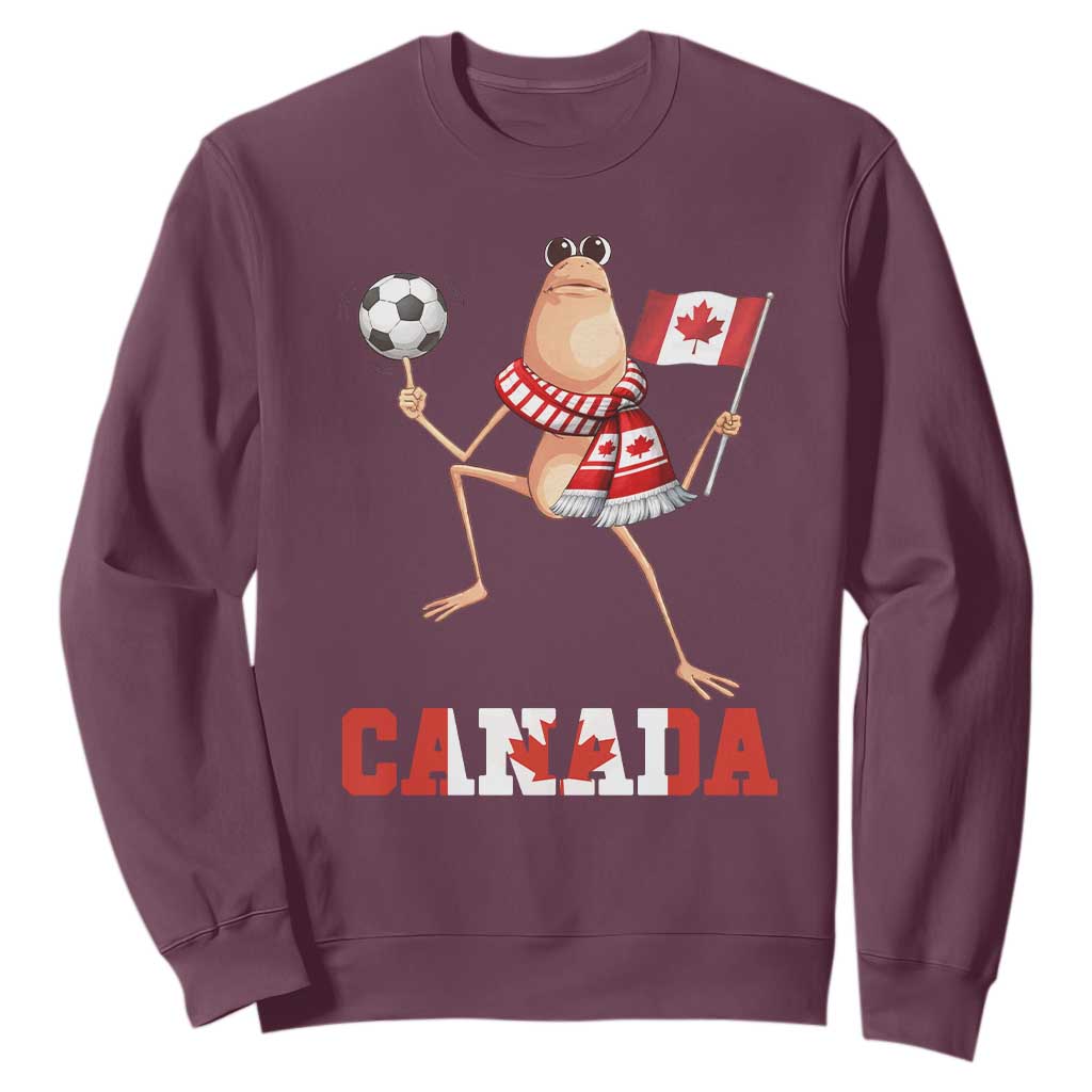 Funny Marcus The Worm Sweatshirt Canadian Pride Soccer Gift TS12 Maroon Print Your Wear