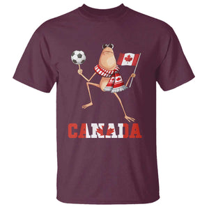 Funny Marcus The Worm T Shirt Canadian Pride Soccer Gift TS12 Maroon Print Your Wear