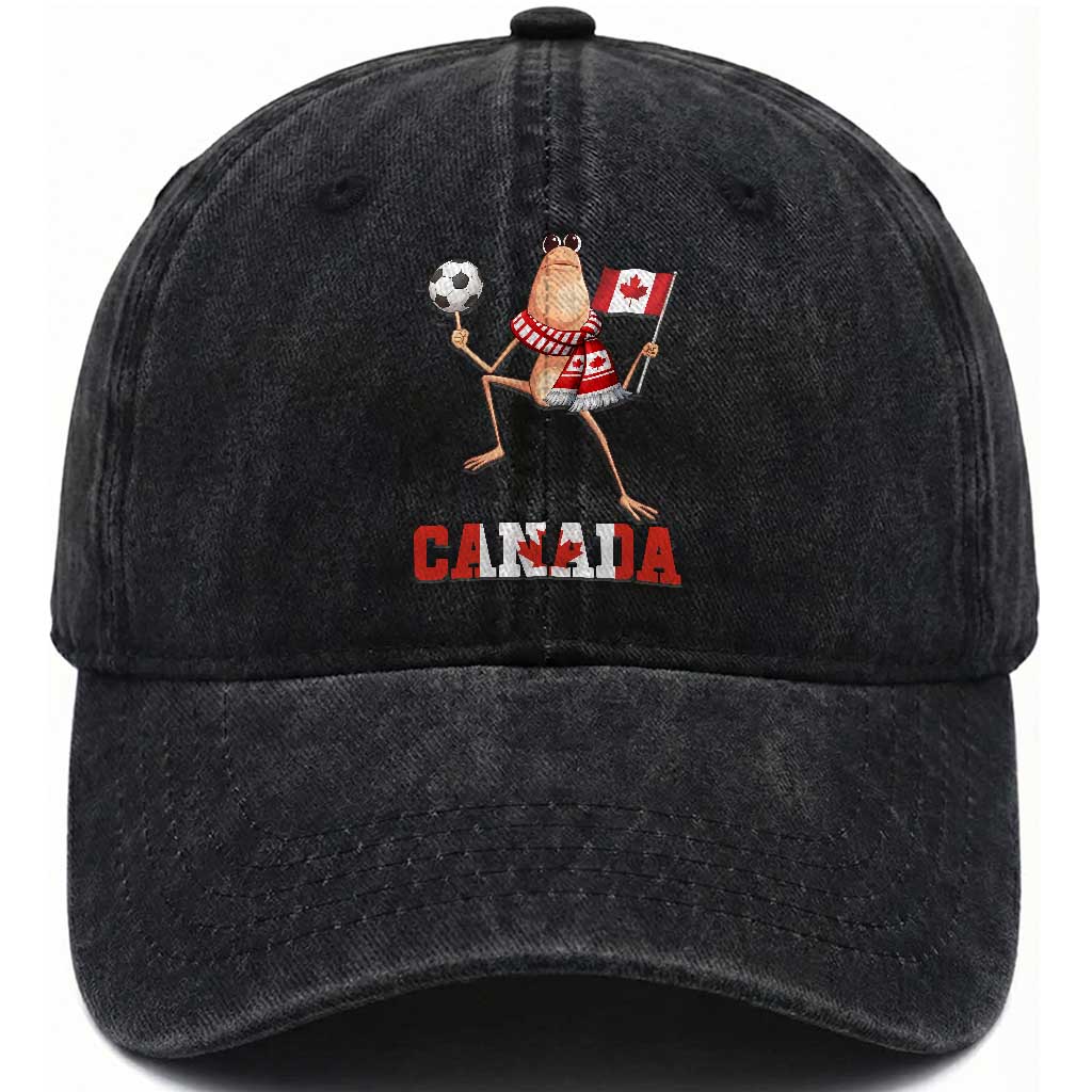 Funny Marcus The Worm Washed Cotton Baseball Cap Canadian Pride Soccer Gift TS12 Print Your Wear