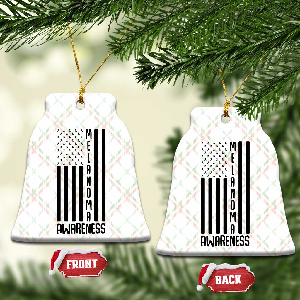 Melanoma Awareness USA Flag Ceramic Ornament Patriotic Cancer Warrior TS12 Print Your Wear
