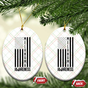 Melanoma Awareness USA Flag Ceramic Ornament Patriotic Cancer Warrior TS12 Print Your Wear