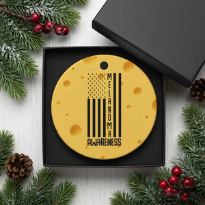 Melanoma Awareness USA Flag Ceramic Ornament Patriotic Cancer Warrior TS12 1pc Yellow Cheese Print Your Wear