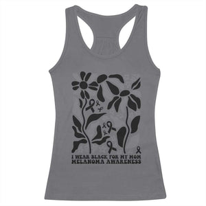I Wear Black For My Mom Racerback Tank Top Melanoma Support Squad TS12 Charcoal Print Your Wear