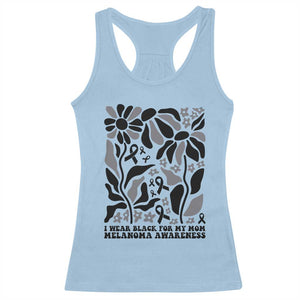 I Wear Black For My Mom Racerback Tank Top Melanoma Support Squad TS12 Light Blue Print Your Wear