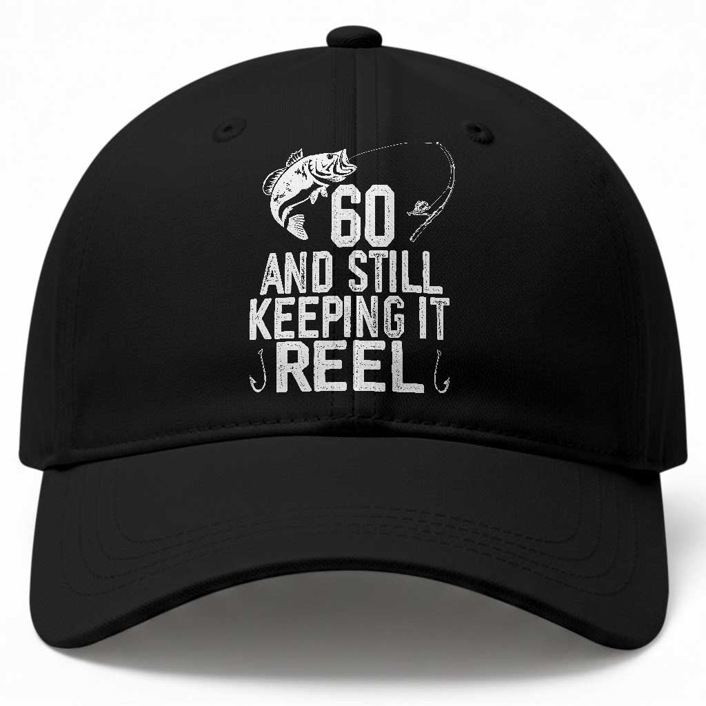 Personalized 60th Birthday Fishing Baseball Cap Custom Number Bday Still Keeping It Reel TS12 Print Your Wear