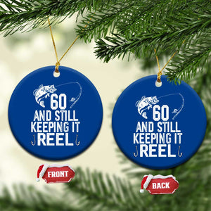 Personalized 60th Birthday Fishing Ceramic Ornament Custom Number Bday Still Keeping It Reel TS12 1pc Blue Print Your Wear